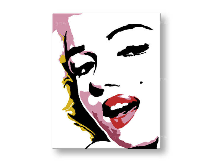 Χειροποιητοι πινακες σε καμβα POP Art Marilyn Monroe σε 1 κομματι