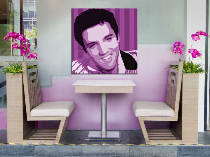 Χειροποιητοι πινακες σε καμβα POP ART Elvis Presley σε 1 κομματι