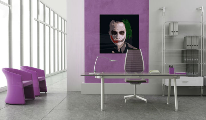 Χειροποιητοι πινακες σε καμβα POP ART JOKER σε 1 κομματι 