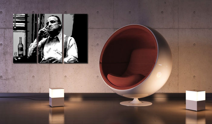 Χειροποιητοι πινακες σε καμβα POP Art Marlon Brando σε 3 κομματια 