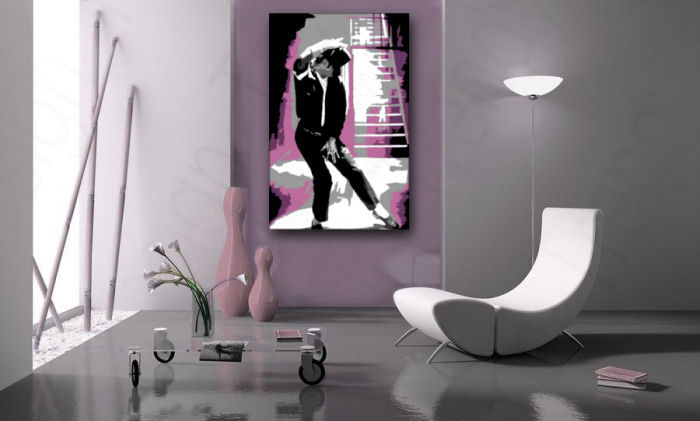 Χειροποιητοι πινακες σε καμβα POP Art Michael Jackson σε 1 κομματι 