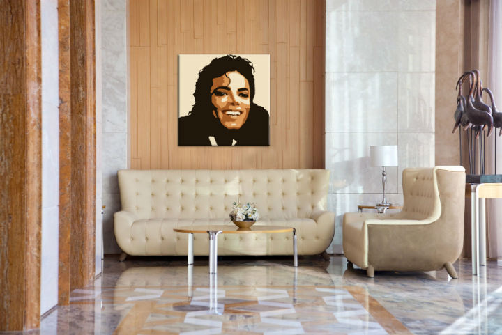 Χειροποιητοι πινακες σε καμβα POP ART Michael Jackson σε 1 κομματι