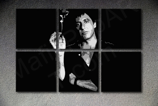 Σημαδεμένος - AL PACINO 6 κομμάτια POP ART τέχνης τοίχου | διαφορετικά μεγέθη