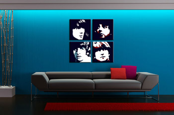 Χειροποίητη ζωγραφική POP Art BEATLES 4 κομμάτι beat | διαφορετικά μεγέθη