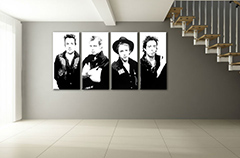 Χειροποίητη ζωγραφική POP Art Clash 4 τεμαχίων από πηλό | διαφορετικά μεγέθη