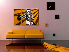 Χειροποίητη ζωγραφική POP Art Clint Eastwood 3 part ce | διαφορετικά μεγέθη