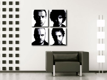 Χειροποίητη ζωγραφική POP Art Coldplay 4 τεμάχια cp | διαφορετικά μεγέθη