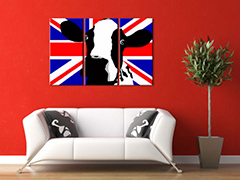 Χειροποίητη ζωγραφική POP Art Cow 3 piece cow2 | διαφορετικά μεγέθη