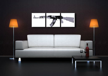 Χειροποίητη ζωγραφική POP Art Kalashnikov 3 μέρη ka1 | διαφορετικά μεγέθη