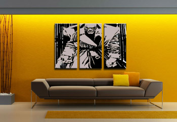 Χειροποίητη ζωγραφική POP Art Killer με κίτρινα μάτια 3 τεμάχια kwye | διαφορετικά μεγέθη