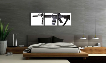 Χειροποίητη ζωγραφική POP Art M-16 3 μέρη m16a4 | διαφορετικά μεγέθη