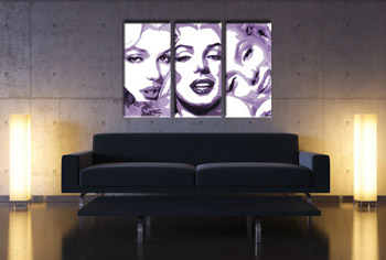 Χειροποίητη ζωγραφική POP Art Marilyn MONROE 3 κομμάτι mon4 | διαφορετικά μεγέθη