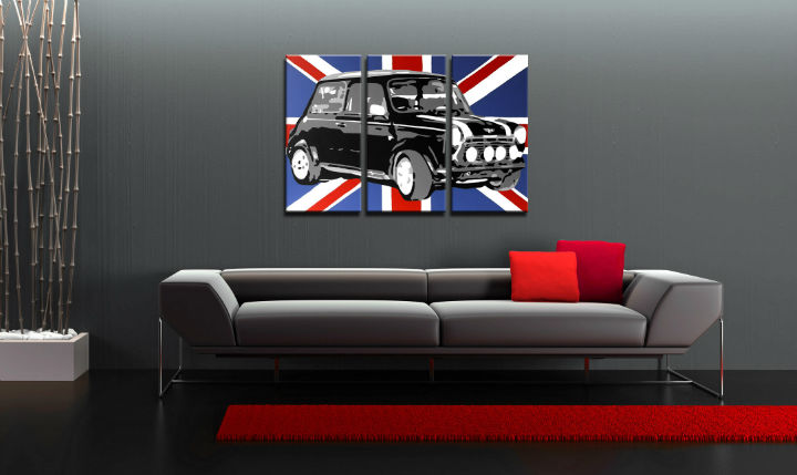 Χειροποίητη ζωγραφική POP Art MINI COOPER 3 τεμάχια mini2 | διαφορετικά μεγέθη