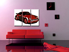 Χειροποίητη ζωγραφική POP Art PORSCHE 911 3 κομμάτι por2 | διαφορετικά μεγέθη