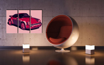 Χειροποίητη ζωγραφική POP Art PORSCHE 911 3 κομμάτι por3 | διαφορετικά μεγέθη