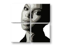 Χειροποίητος πίνακας ζωγραφικής POP ART BEYONCÉ 60x60 cm