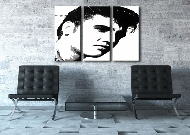 Χειροποίητος πίνακας ζωγραφικής POP ART ELVIS 120x80 cm