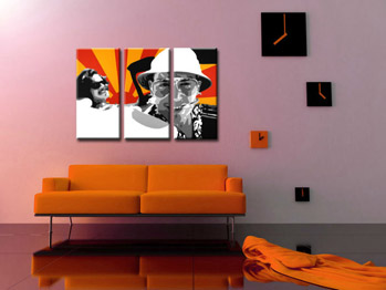 Χειροποίητος πίνακας ζωγραφικής POP Art Fear and Loathing in Las Vegas 3 piece lv2 | διαφορετικά μεγέθη
