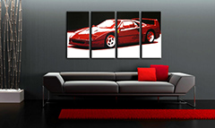 Χειροποίητος πίνακας ζωγραφικής POP Art FERRARI F40 4 τεμάχια fer | διαφορετικά μεγέθη