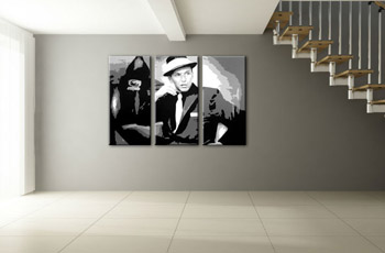 Χειροποίητος πίνακας ζωγραφικής POP Art Frank Sinatra 3 piece sin | διαφορετικά μεγέθη