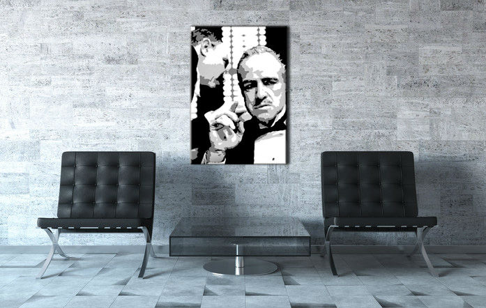 Χειροποίητος πίνακας ζωγραφικής POP ART GODFATHER 90x120 cm