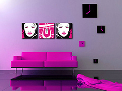Χειροποίητος πίνακας ζωγραφικής POP Art I-GIRL 3 τεμαχίων pw | διαφορετικά μεγέθη