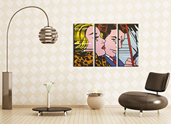 Χειροποίητος πίνακας ζωγραφικής POP Art LICHTENSTEIN 3 κομμάτι li4 | διαφορετικά μεγέθη
