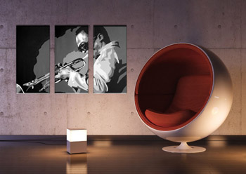 Χειροποίητος πίνακας ζωγραφικής POP Art Miles Davis 3 piece md | διαφορετικά μεγέθη
