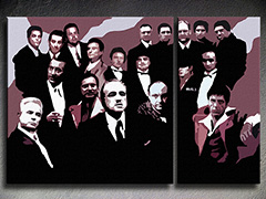 Χειροποίητος πίνακας ζωγραφικής POP Art The MAFIA Family Οικογένεια 2 τεμαχίων | διαφορετικά μεγέθη