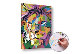 Ζωγραφική με αριθμούς COLOUR LION | χαμηλή δυσκολία