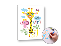Ζωγραφική με αριθμούς HELLO BABY | χαμηλή δυσκολία