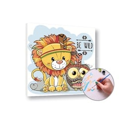 Ζωγραφική με αριθμούς Lion - Χαμηλής δυσκολίας