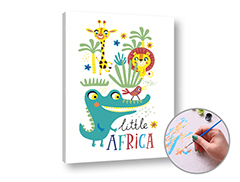 Ζωγραφική με αριθμούς LITTLE AFRICA | χαμηλή δυσκολία