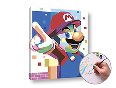 Ζωγραφική με αριθμούς SUPER MARIO | χαμηλή δυσκολία