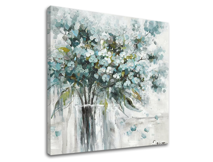 Ζωγραφική σε καμβά ΛΟΥΛΟΥΔΙΑ ΣΕ ΒΑΖΑ 70x70 cm